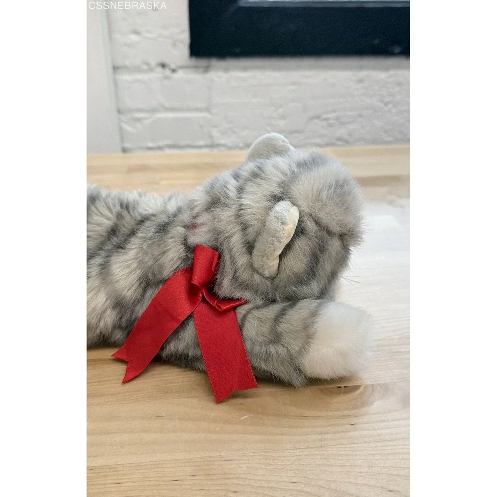 Ty Classic Grey Tabby Cat Plush Silver 22 Inch Stuffed Animal 1999 Vintage